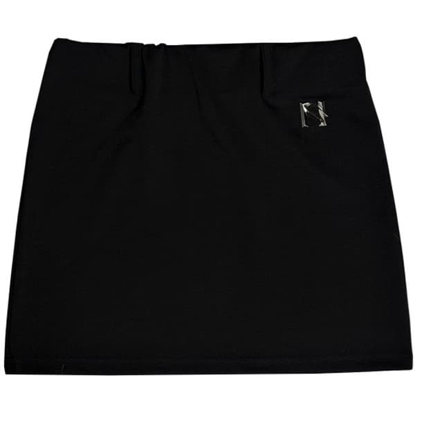 뉴얼린 미니 로제스커트(블랙)