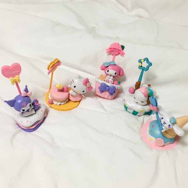 산리오 캐릭터 디저트 마스코트 토퍼 피규어 일괄판매