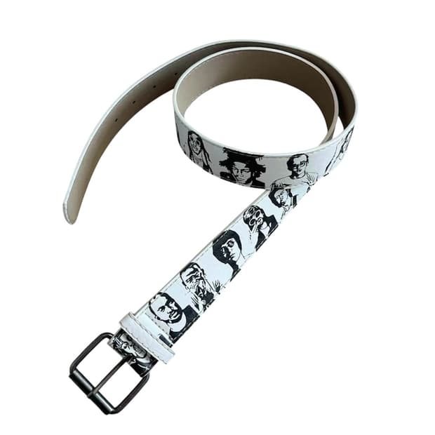 White Artist Artwork Belt