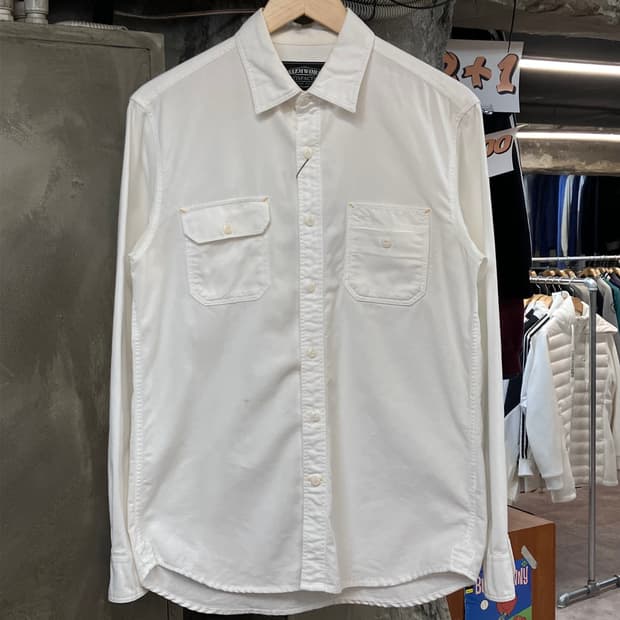 프리즘웍스 베이직 포켓 셔츠 화이트 L #csz3619