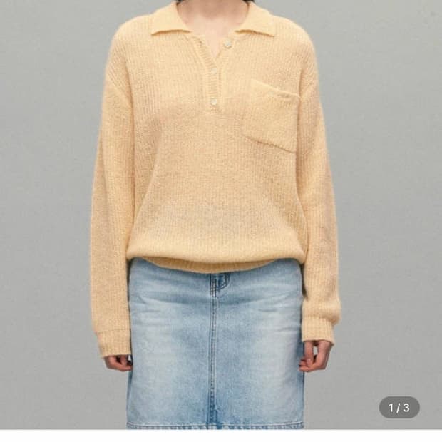 (새상품) 시엔느 카라 니트