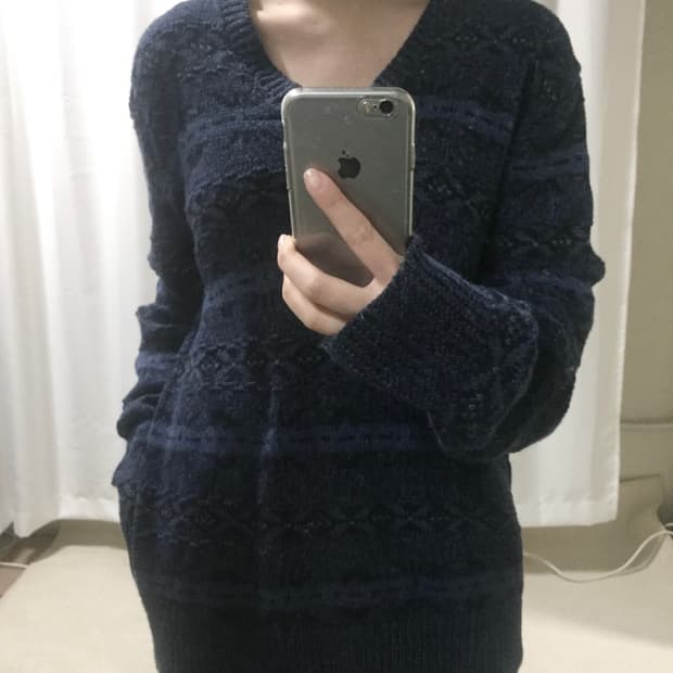 폴로 랄프로렌 네이비 블루 니트