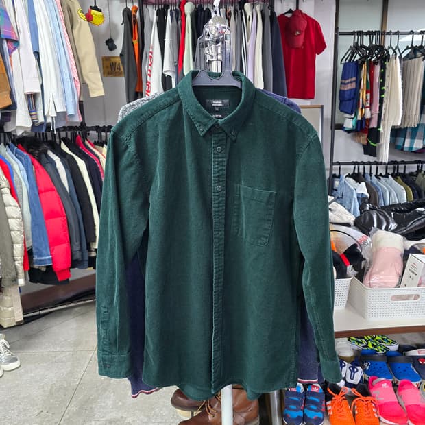 무신사 그린 코듀로이 셔츠 (1439)