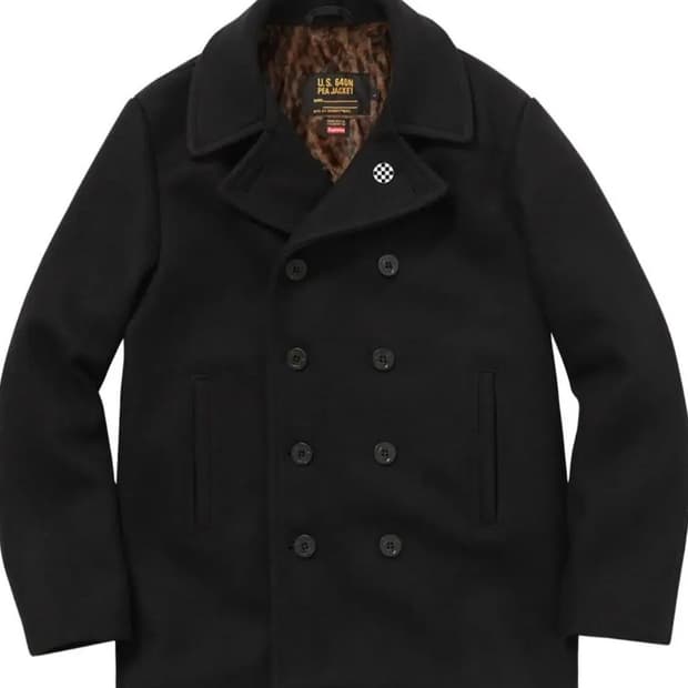 [S] 15FW 슈프림 쇼트 피코트 블랙
