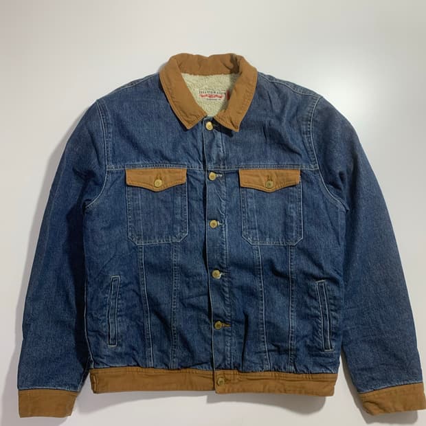 자라 데님 배색 안감 자켓