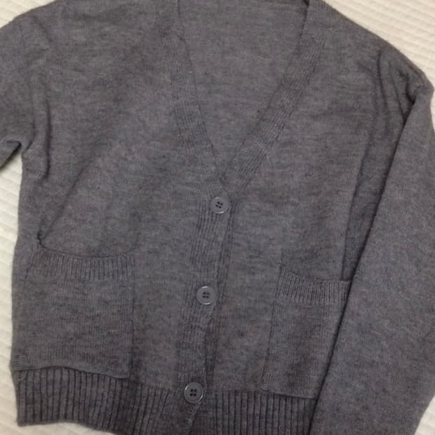 빈티지 그레이 가디건 