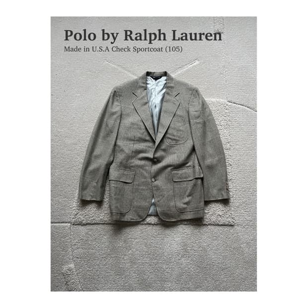 폴로 랄프로렌 Made in USA 체크 스포츠자켓 (105)
