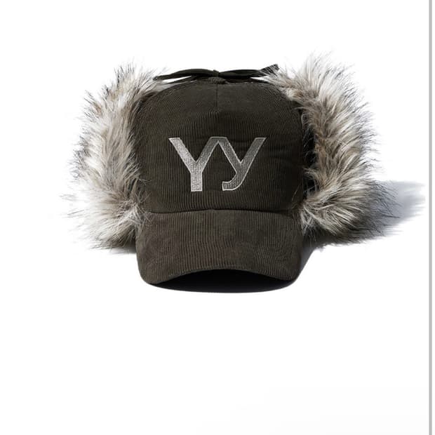 FAUX FUR CORDUROY EARFLAP CAP, KHAKI