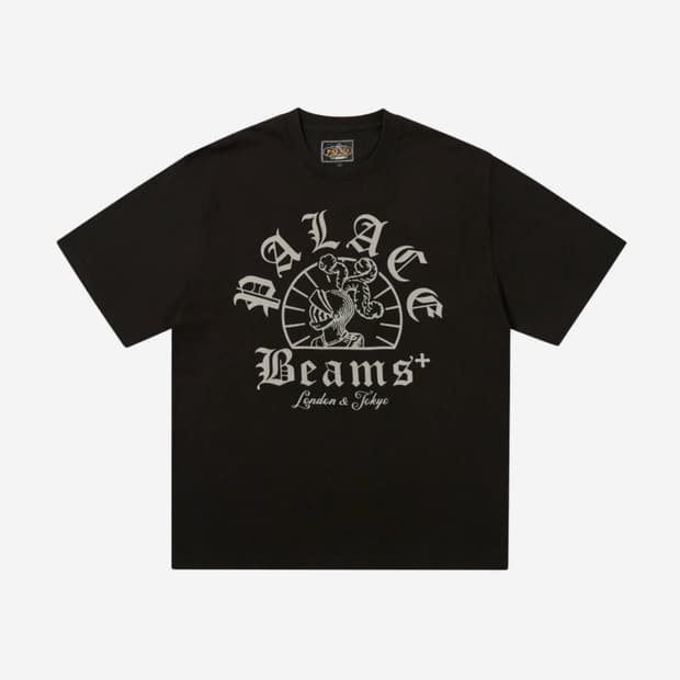 [L] 팔라스 x 빔즈 플러스 그래픽 티셔츠 블랙 - 24FW