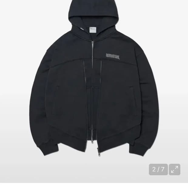 노매뉴얼 레이어 후드집업 L