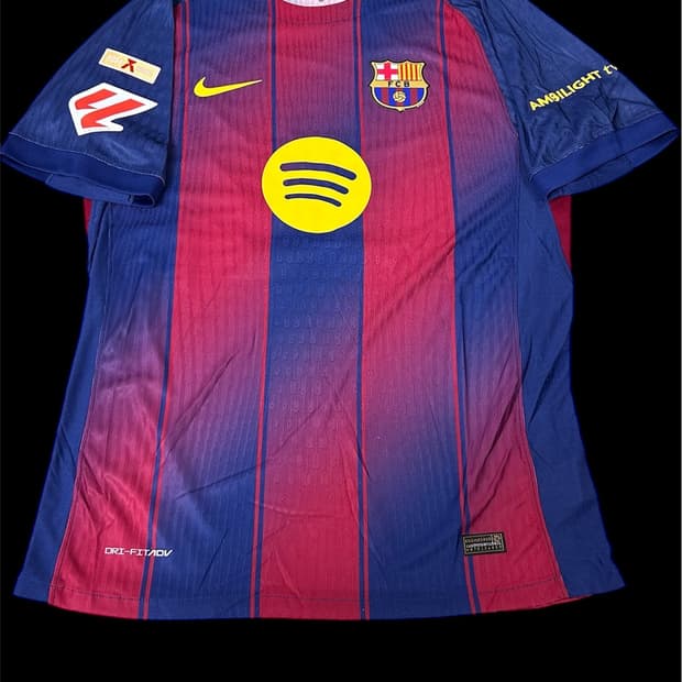 25-26 바르셀로나 홈 어센틱 하피냐 리그버전 유니폼