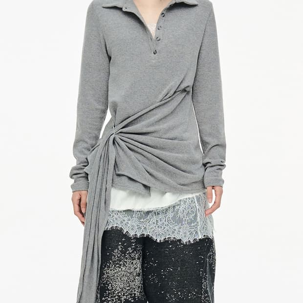 세릭 Twist Button Top