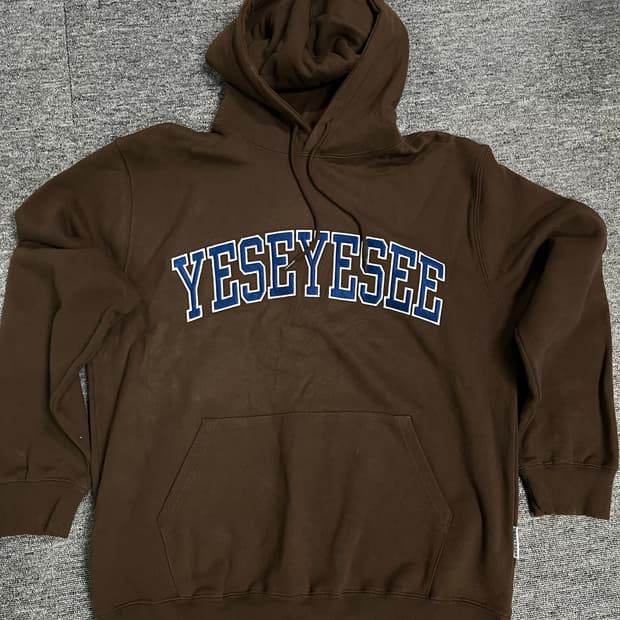 예스아이씨 로고후드 L 브라운