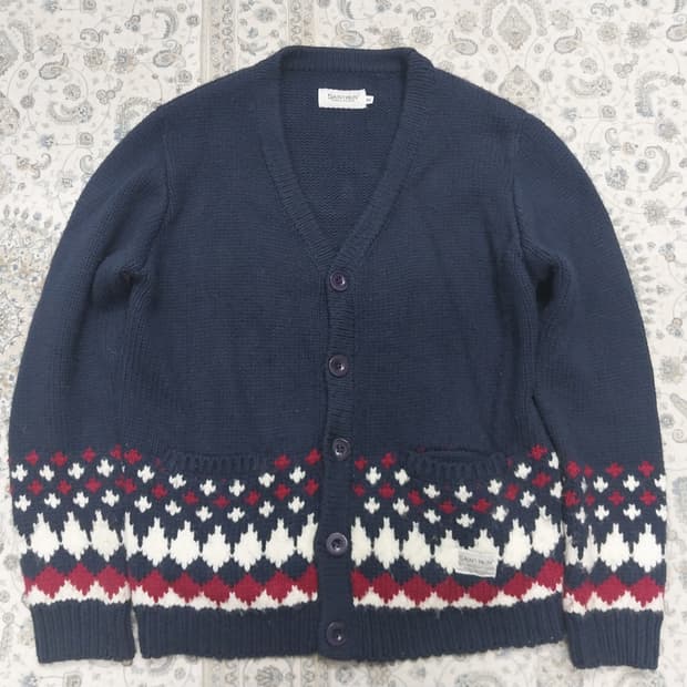 세인트페인 패턴 니트 가디건 M