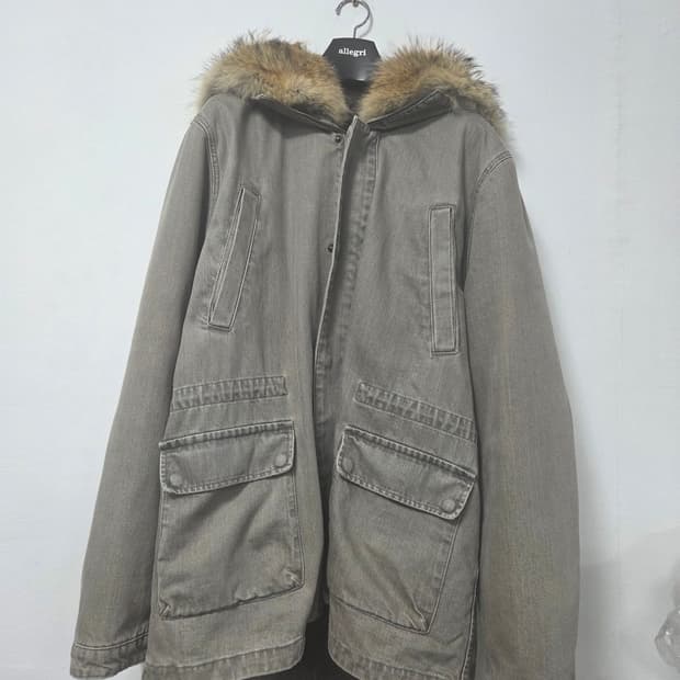 이브살로몬 옴므 코요테 퍼 후드 데님 자켓 54 110