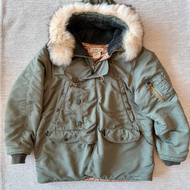 Recycled Nylon Twill N-3B Coat Sage