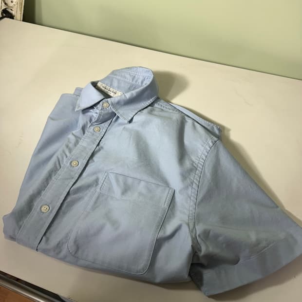 M-L 마인드브릿지 유스 오버핏 스카이블루 원포켓 옥스퍼드 셔츠
