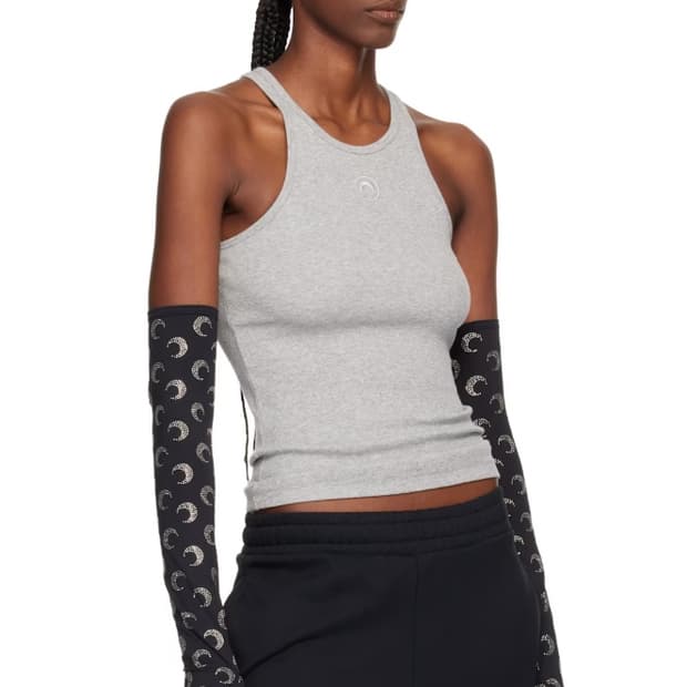 마린세르 블랙 문 라인스톤 저지 롱 장갑