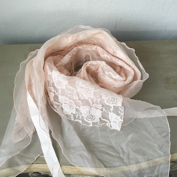 flower pattern layered scarf