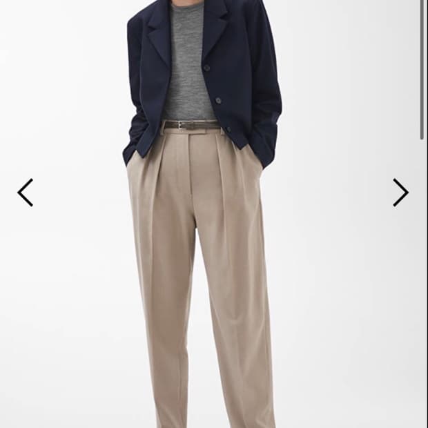 아르켓 크롭 울자켓 네이비 36