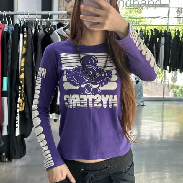 히스테릭글래머미니 롱슬리브 긴팔티셔츠
