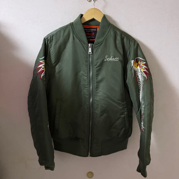 앤더슨벨X쇼트 MA-1 자켓 카키 L (95-슬림 100)