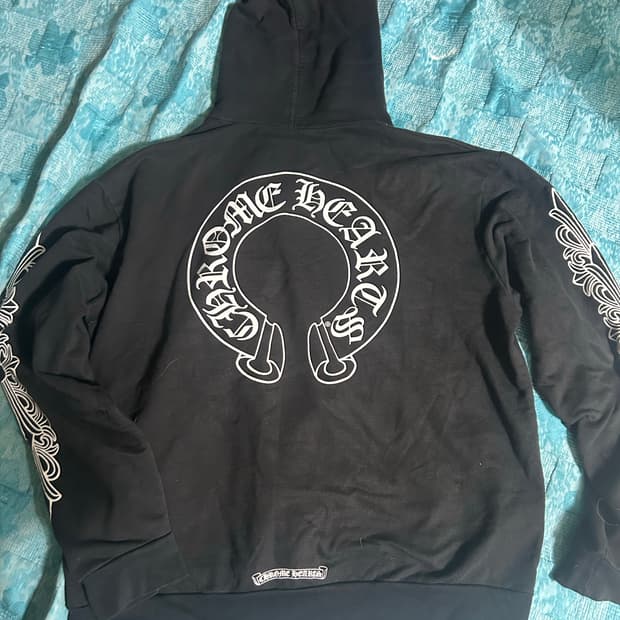 크롬하츠 홀스슈 플로랄 후드티