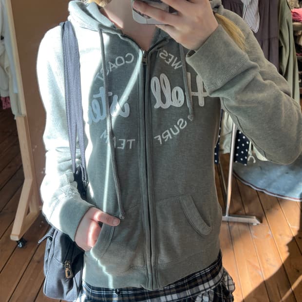 Hollister 그레이 후드집업