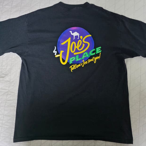 [XL] 90s 빈티지 카멜 joe's place 티셔츠 ver 델타