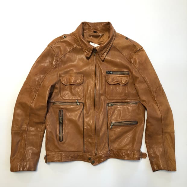 빈티지 에디슬리먼맛 레더자켓 