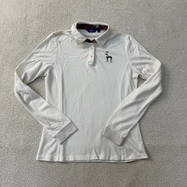 [95] 헤지스 골프 아이보리 카라 티셔츠 0102T1