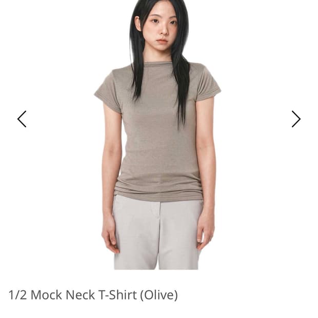 사파리스팟 1/2 Mock Neck T-Shirt (Olive)
