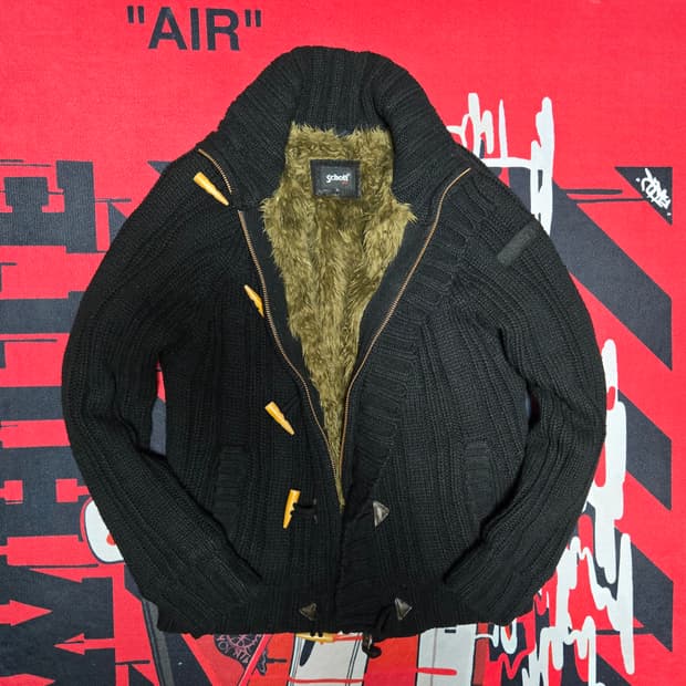 Schott 니트 집업 자켓