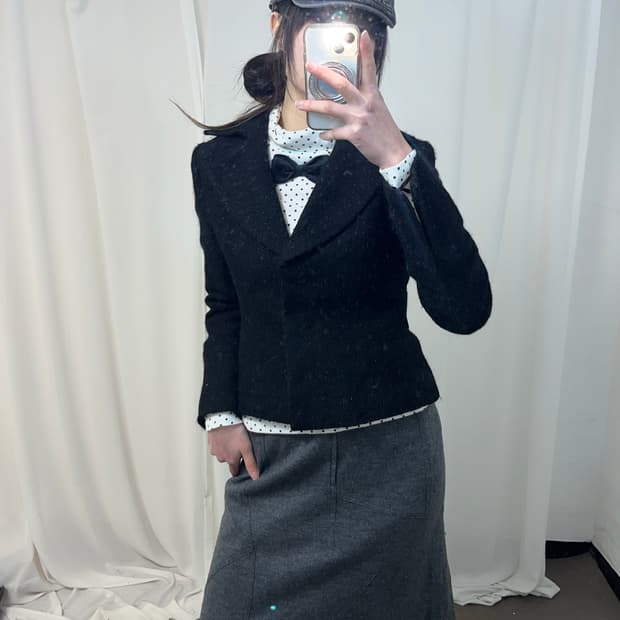 블랙 로맨틱 글리터 블레이져