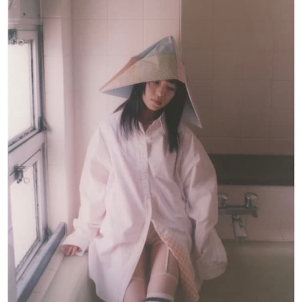 오스하이 체크 레이어드 셔츠 소르베