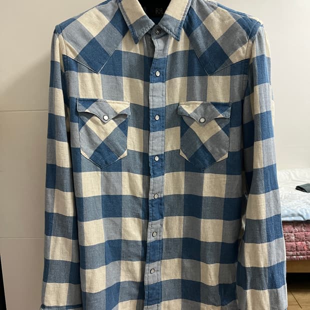 택포30) RRL 더블알엘 플래드 웨스턴 셔츠 M