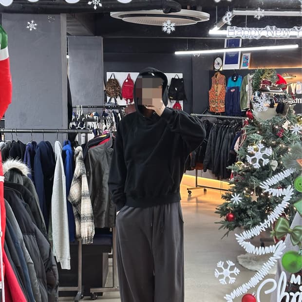 아미 빅로고 후드티 