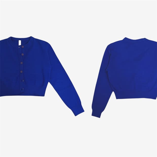 basic cropped cardigan