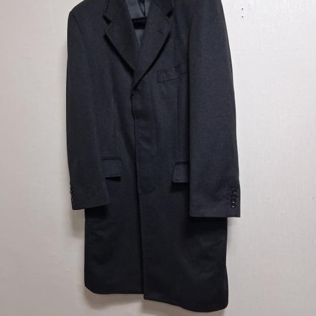 일본빈티지 valente 100% 퓨어캐시미어코트 남성M 95 그레이캐시