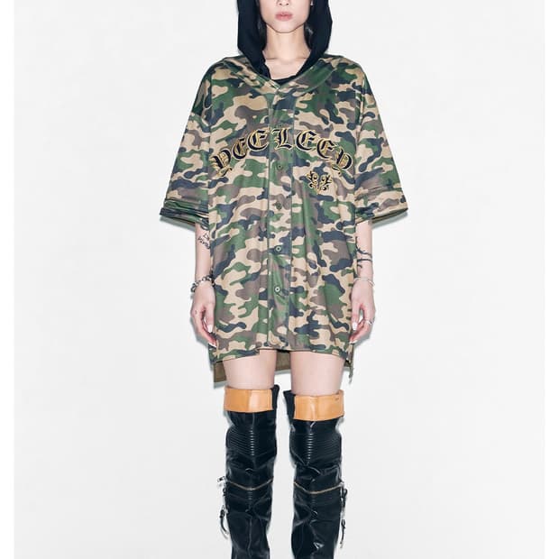 Yeel 카모 베이스볼 자켓 