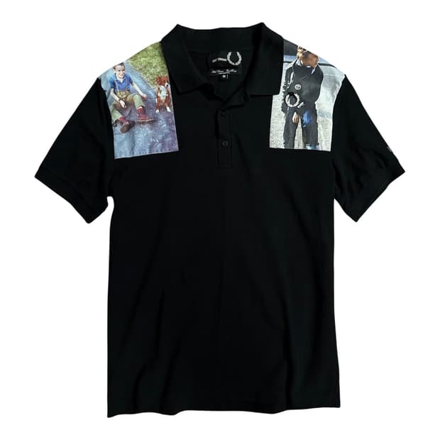 SS20 raf simons printed patch polo