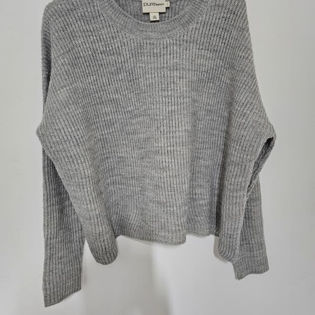 PureDKNY 알파카 37%혼방의오버핏 그레이 니트66