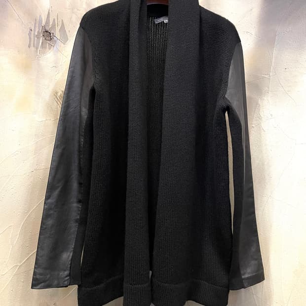 Vince 양가죽 울 숄카라 자켓, 가디건