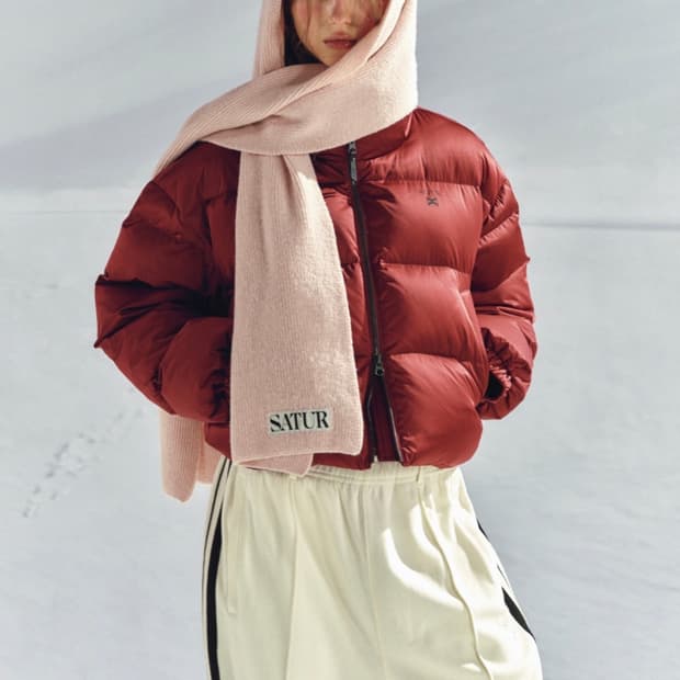 세터 핑크 니트 목도리 머플러