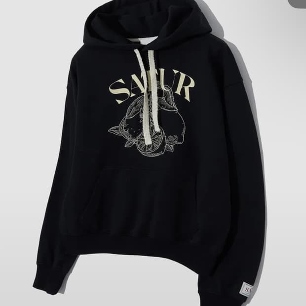 카프리 시트론 드로잉 그래픽 후드 티셔츠 클래식 블랙 M