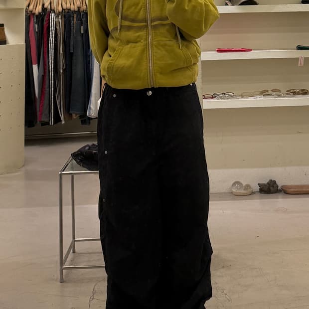 세터 와이드 나일론 셔링 카고 팬츠 U1515