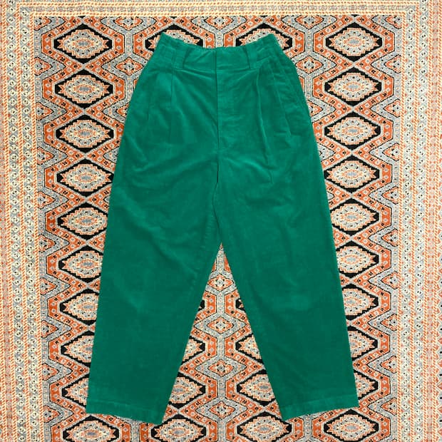 유니클로 마르니 그린 코듀로이 밴딩팬츠 여성S