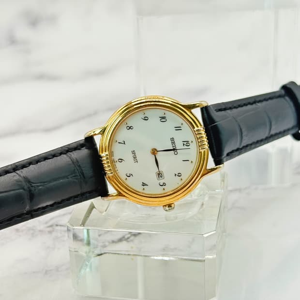 90s00s 빈티지 세이코 스피릿 아라비아 화이트 다이얼 워치