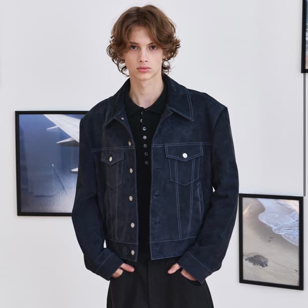 웨이비니스 스웨이드 트러커 자켓 그래파이트 2사이즈