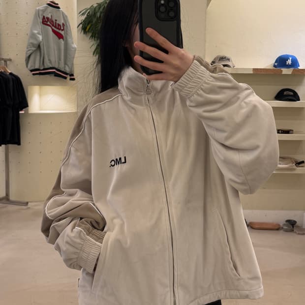 LMC 박시핏 벨벳 트랙탑 져지 U39